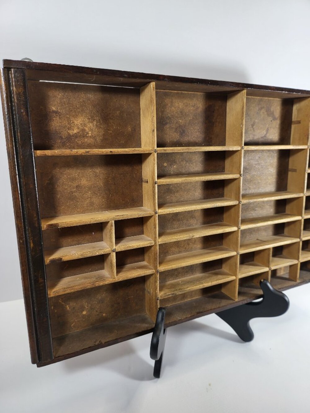 Vintage Printer Drawer/Trinket Shelf Display 30 Slots 10" x 16" - Picture 2 of 6